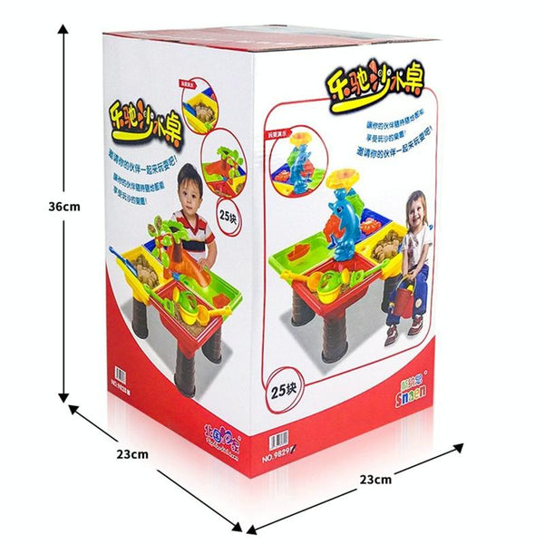 Outdoor Sandy Beach Table Toys Set for Kids(Dolphin and Square Table)