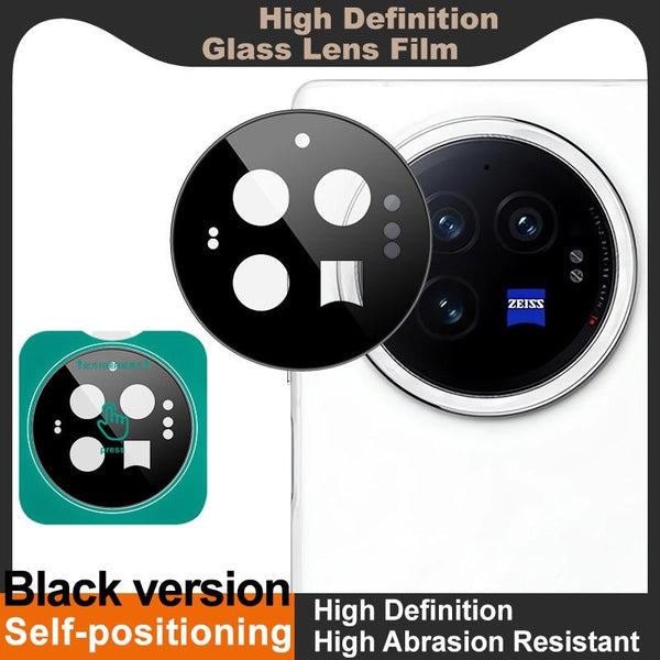 For vivo X Fold3 imak Black Version HD Glass Rear Camera Lens Film, Self-positioning Version