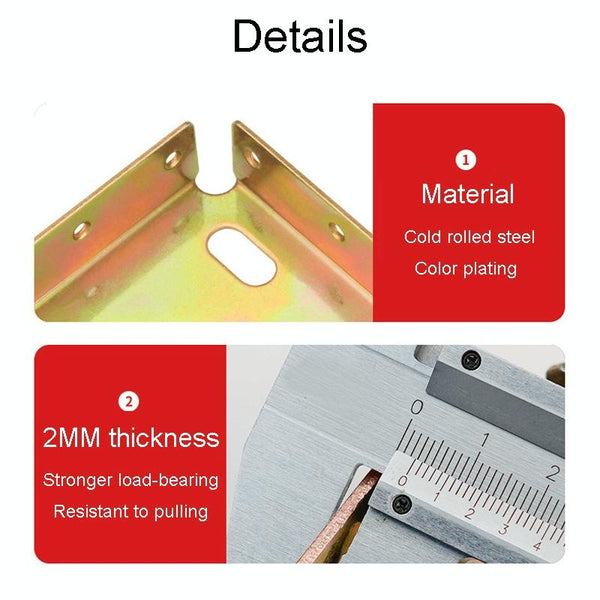 4pcs /Set Triangle Corners Anti-Shaking Fixing Fittings For Bed Frame(Bronze)