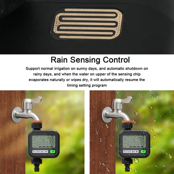 Gardening Timer Automatic Watering Device Garden Balcony Watering Device Intelligent Irrigation System Controller(Black)