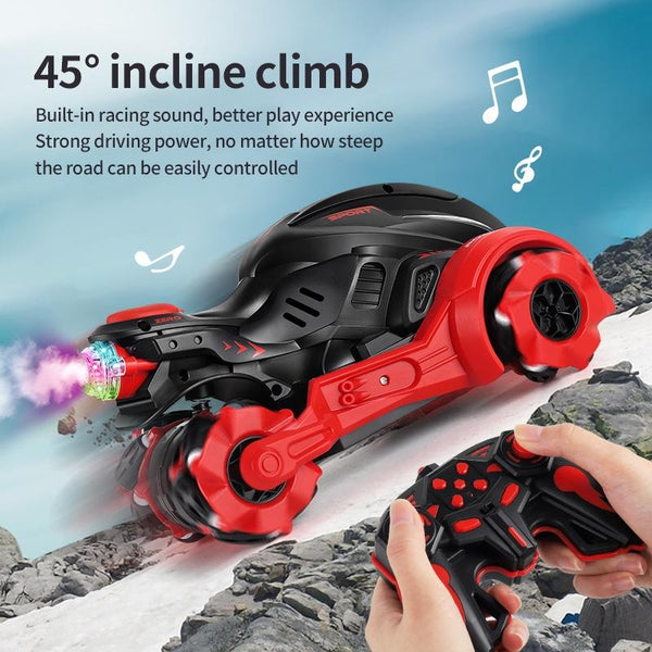 Remote Control Spray Four-wheel Drive Lateral Drift Stunt Car(Red)
