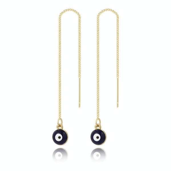 E2210-5 Eyes Long Ear Wire Women Simple Earrings