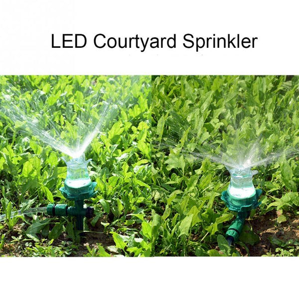 LED Luminous Lawn Sprinkler Automatic Water Sprinkler Garden Outdoor Irrigation Nozzle for Courtyard