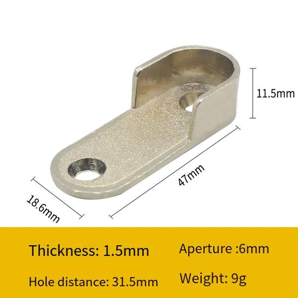 2pcs Wardrobe Closet Rod End Support Bracket Alloy Holder Hardware Furniture Accessories, Style: Normal