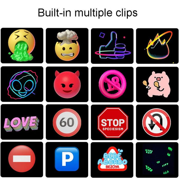 LED Dynamic Emoji Car Bluetooth Display Screen 5V USB Interface