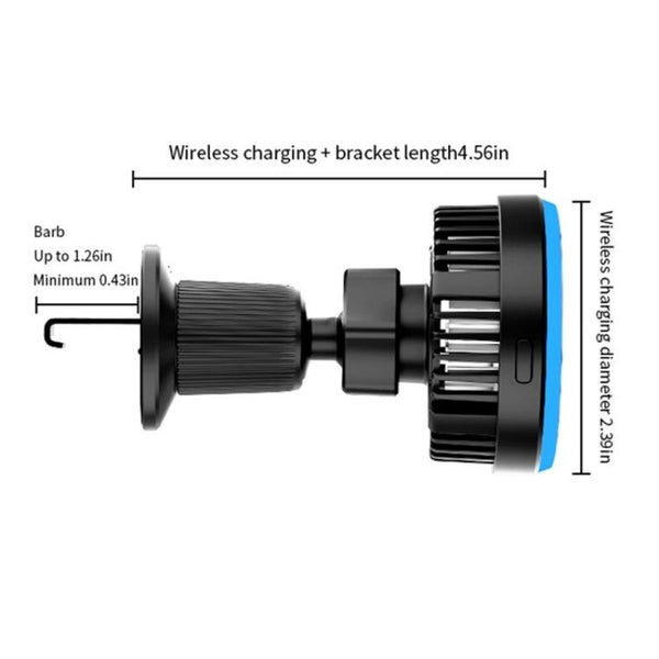 T1 With RGB Light Semiconductor Refrigeration Car Air Outlet Magnetic Wireless Charger