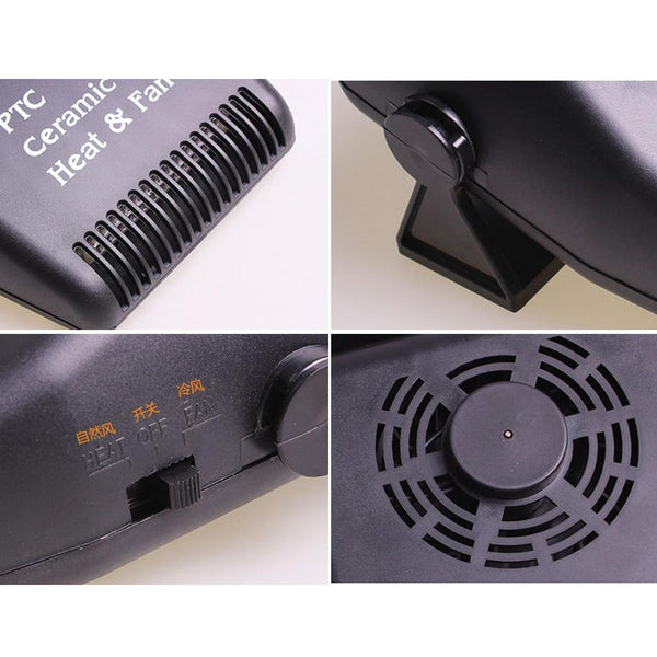 DC 12V 150W Cold and Warm Dual Use Car Auto Vehicle Electronic Heater Fan Car Heaters Windshield Defroster Car Electric Heater Heating Windshield Defroster Demister, Cable Length: 120cm