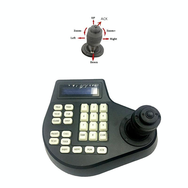 RS485 PTZ Joystick Keyboard Controller for Dome Cameras (UK Plug)