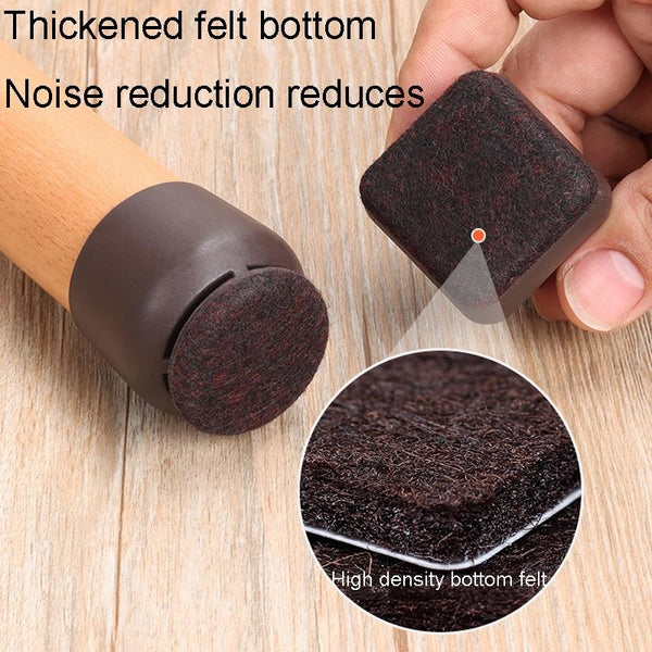 1 inch 8pcs /Set 15 Degree Tilt Table And Chair Feet One-Piece Shock-Absorbing Protective Cover For Chairs(Round)