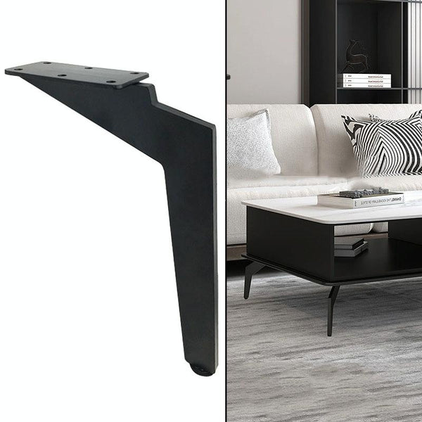 LH-DJ08 Adjustable Knife Shape Metal Furniture Support Legs, Height: 40cm(Matte Black)