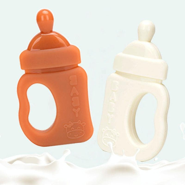 Baby Silicone Teether Bottle Bite Teether Teething Stick, Color: With Box Nano Color