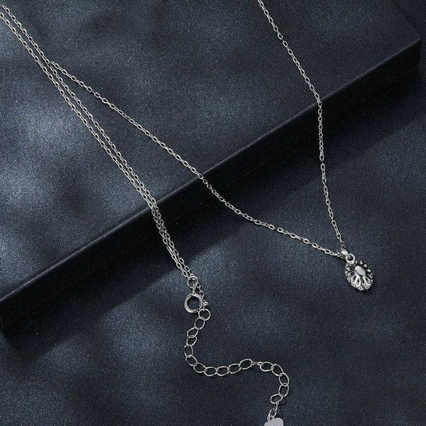 S925 Sterling Silver Platinum-plated Teardrop-shaped Moissanite Necklace(MSN035)