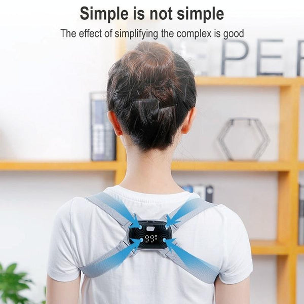 Smart Posture Corrector Adult Child Intelligent Posture Reminder Posture Trainer(Grey)