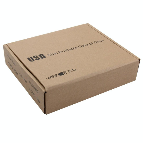 USB 2.0 Universal Notebook External 12.7mm CD/DVD SATA Port Optical Drive Box Kit(Black)