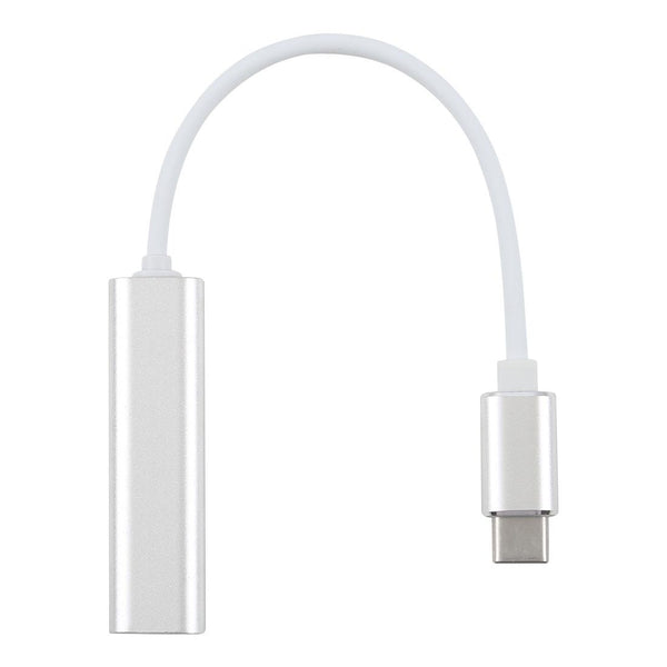 Aluminum Shell 3.5mm Jack External USB-C / Type-C Sound Card HIFI Magic Voice 7.1 Channel Converter Adapter Free Drive(Silver)