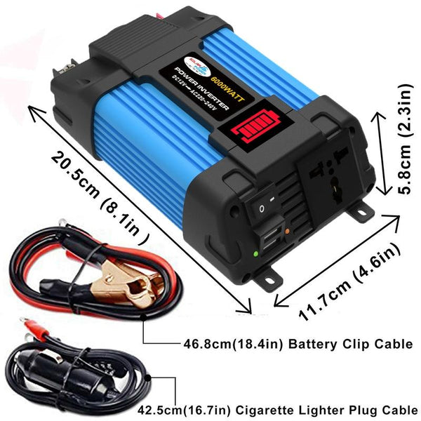 12V-110V 500W SOLIKE TECH Vehicle Inverter Sine Wave Convertor Auto Inverter