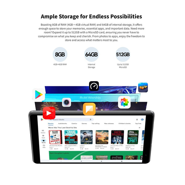 ALLDOCUBE iPlay 50 mini Lite WiFi Tablet, 4GB+64GB, 8 inch Android 13 Allwinner A523 Octa Core