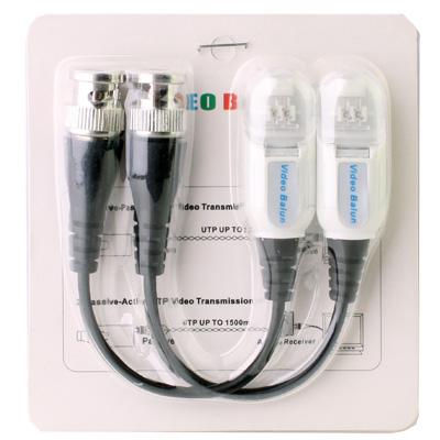 2x CCTV Video Balun CAT5 to BNC Passive Transceiver Adapter