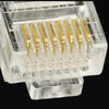 100pcs /Pack High-Performance RJ45 Connector Modular Plug, Gold: 3u 3 Feet