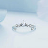 BSR308 Sterling Silver S925 Teardrop Vine Ring Zirconia Branch Leaf Jewellery(No.6)