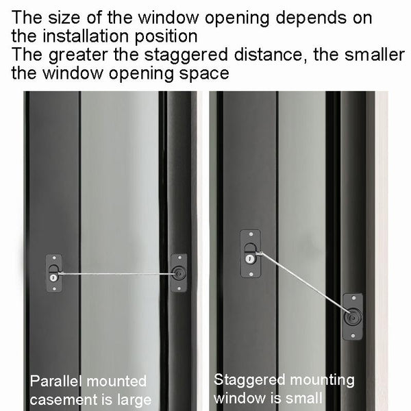 Multifunctional Children Window Safety Lock With Key Refrigerator Cabinet Lock Dual Purpose Limator(Black)