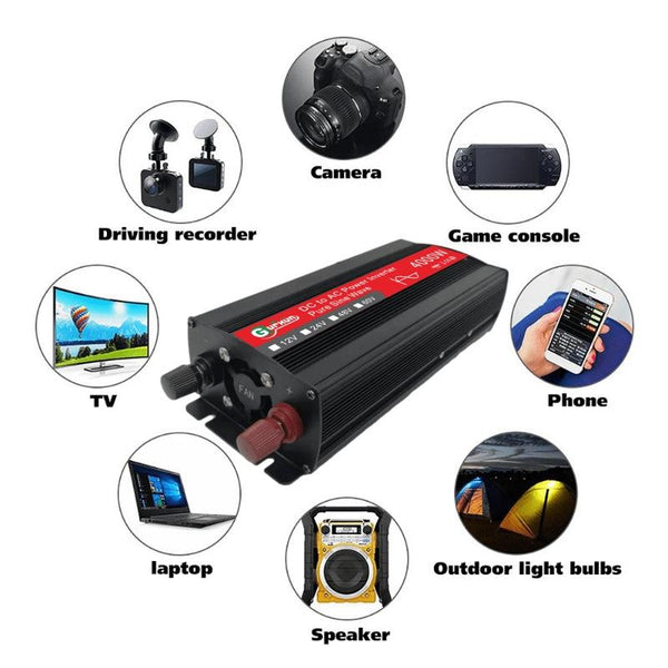 Gurxun 4000W Home Car Power Converter Sine Wave Inverter, Specification: 12V To 220V