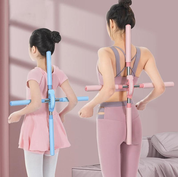 CHANGKUAI Yoga Hunchback Corrector Adjustable Open Shoulder Standing Training Stick(Green)