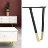 LH-S0006 Metal Furniture Support Legs, Height: 25cm(Black Gold)