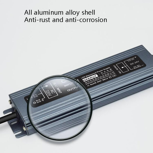 GEEPUT 220V To 24V LED Waterproof Power Supply Switch Transformer, Model: 8.33A 200W