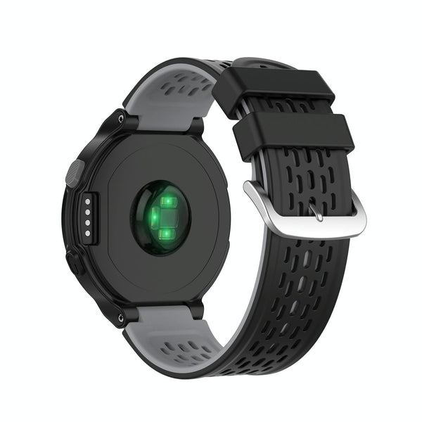 For Garmin Approach S2 / S4 Two-color Silicone Watch Band(Black Grey)