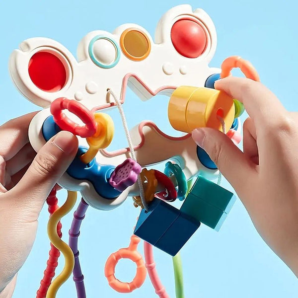 Baby Puzzle Fun Finger Pumping Toys Enlightenment Early Teaching Toys, Style: Crab