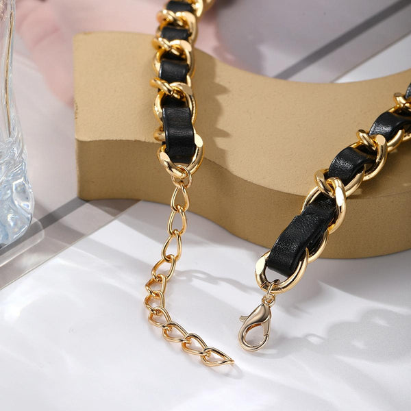Punk Vintage Velvet Clavicle Chain Metal Rock Necklace, Spec: N2211-12