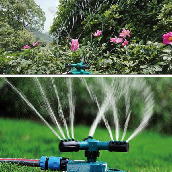 Garden Automatic Rotating Nozzle 360 Degree Rotary Automatic Sprinkler Garden Lawn Watering Nozzle Irrigation Nozzle with 1/2 inch Water Hose Connector