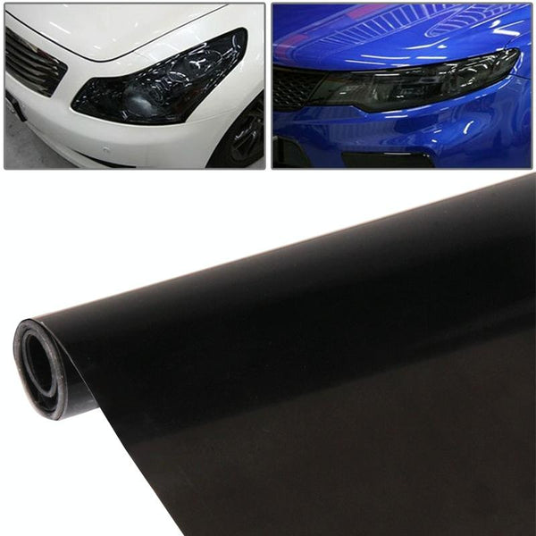 Protective Decoration Bright Surface Car Light Membrane /Lamp Sticker, Size: 195cm x 30cm(Black)