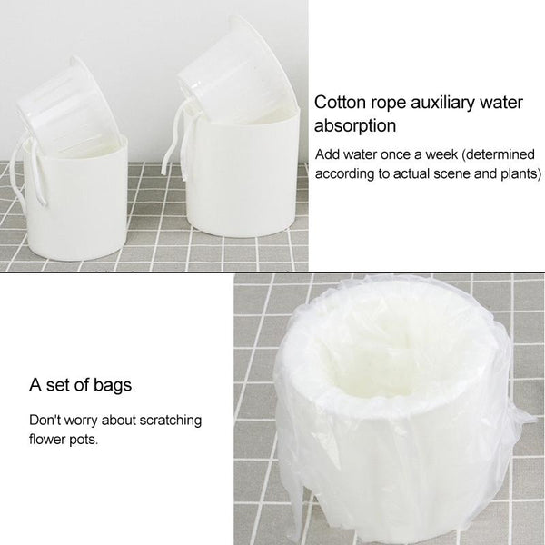 165mm PP Planter Flower Pot Automatic Water-absorbing Lazy Flower Pot, with Shelf