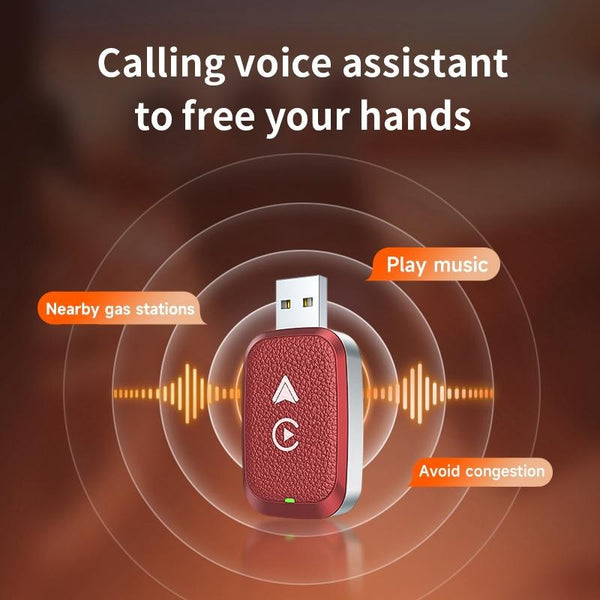 2 in 1 Car Carplay / Android Auto Carplay Box Wired to Wireless Adapter(Orange)