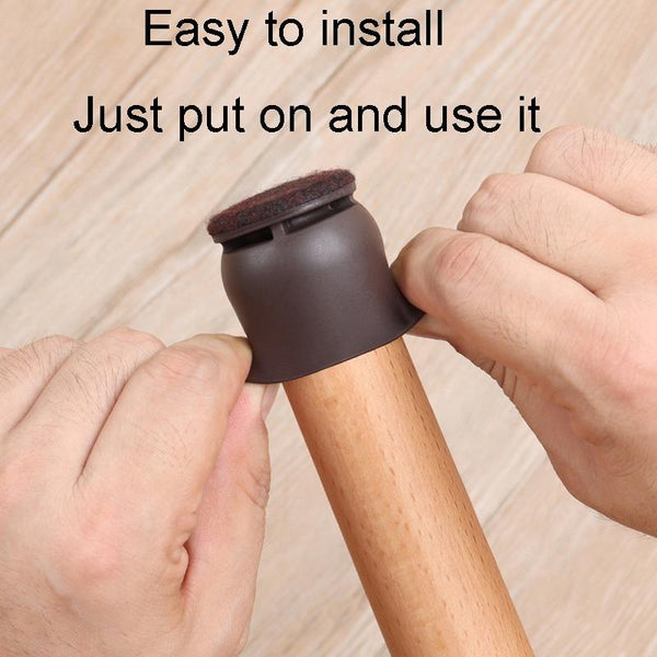 1.25 inch 8pcs /Set 15 Degree Tilt Table And Chair Feet One-Piece Shock-Absorbing Protective Cover For Chairs(Round)
