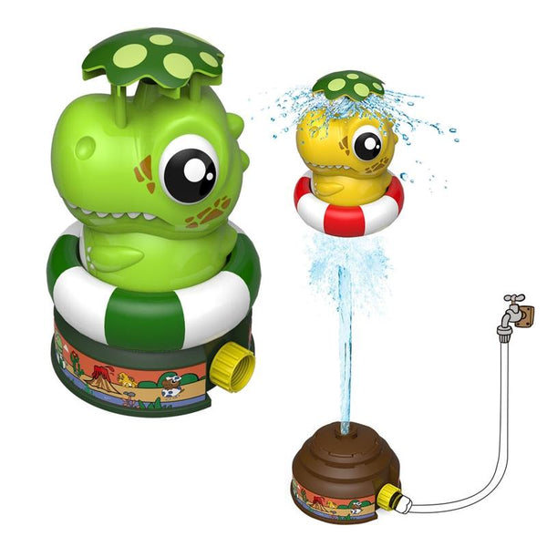 Outdoor Beach Dinosaur Sprinkler Drama Water Toys, Style: Green + 1 Plug
