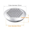 10pcs Bevel Surface 25mm Cabinet Round Air Vent Stainless Steel Louvered Grille Cover Vents with Little Holes