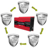 Zhizun Modified Sinewave 12V to 220V 4000W Car Power Inverter(Red)