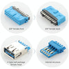 USB3.0 20P F/2AF PCI Rear Baffle Cable (Blue)