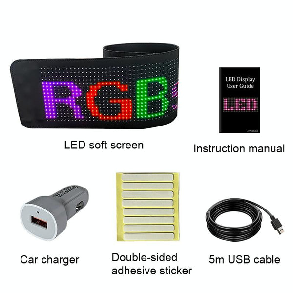 S1696RGB 672x122mm Car LED Flexible Display Cell Phone APP Control Bluetooth Connection