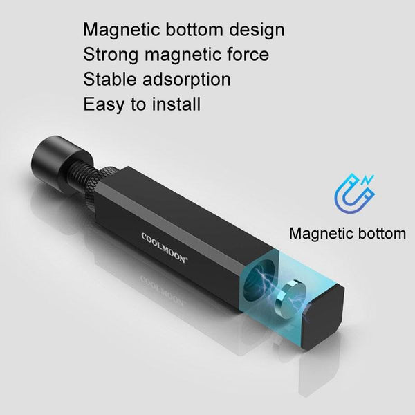 COOLMOON Graphics Card Stand Desktop Computer Graphics Card Vertical Top Support Bracket Screw Telescopic Support Rods, Adjustable Height: 7.5-12cm (Black)