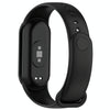 For Xiaomi Mi Band 8 Solid Color Silicone Plug Replacement Watch Band(Black)
