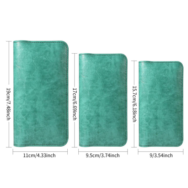 PU Flip Double Phone Card Slot Case, Size:15.7 x 9cm(Green)
