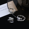 Ladies Light Luxury Snake Shaped Diamond Open Ring, Specification:J2939