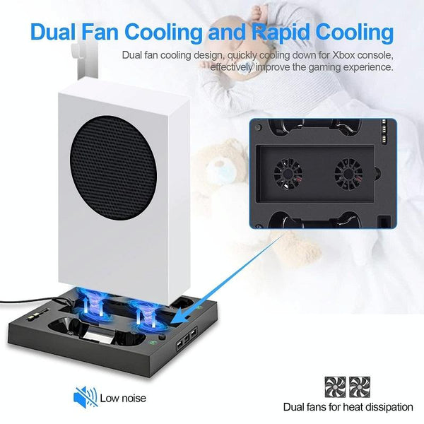 Iplay For Xbox Series S Host Cooling Bracket Handle Charging Base(Black)