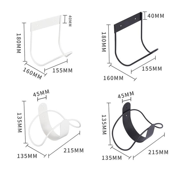 Stainless Steel Hose Storage Holder Garden Home Car Wash Faucet Hose Storage Hook, Model:  Round Line (White)
