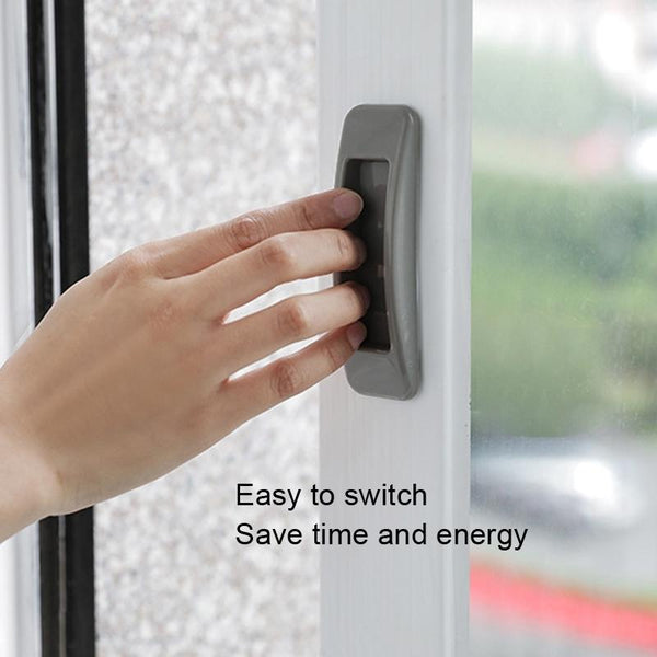 1pair Rectangular Paste Assist Door Windows Handle Refrigerator Cabinet Door Handle(White)