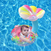 Children Environmental Protection PVC Inflatable Sunshade Mushroom Shape Seat Swimming Ring, Size:67cm(Blue)